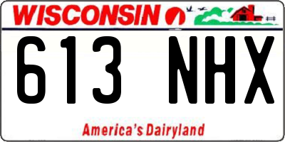 WI license plate 613NHX