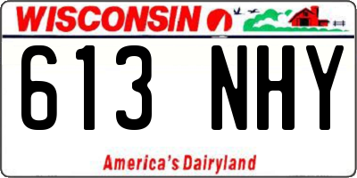 WI license plate 613NHY