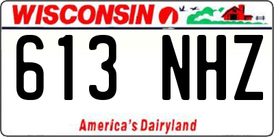 WI license plate 613NHZ