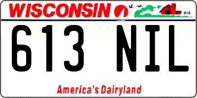 WI license plate 613NIL
