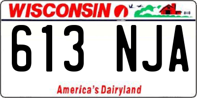 WI license plate 613NJA