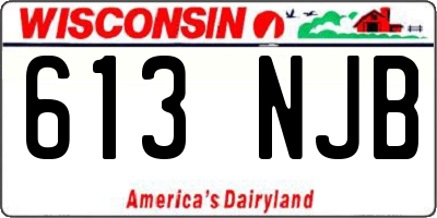 WI license plate 613NJB