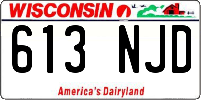 WI license plate 613NJD