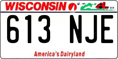 WI license plate 613NJE