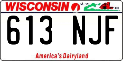 WI license plate 613NJF