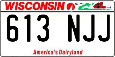 WI license plate 613NJJ