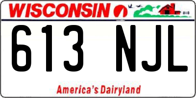 WI license plate 613NJL