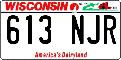 WI license plate 613NJR