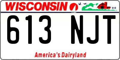 WI license plate 613NJT
