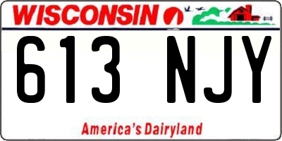 WI license plate 613NJY
