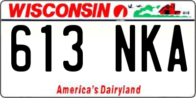 WI license plate 613NKA