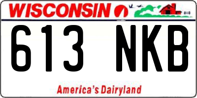 WI license plate 613NKB