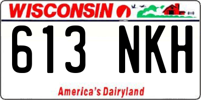 WI license plate 613NKH