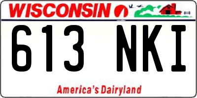 WI license plate 613NKI