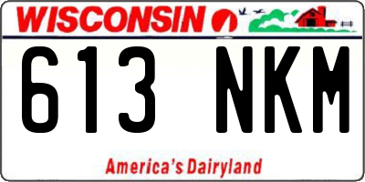 WI license plate 613NKM