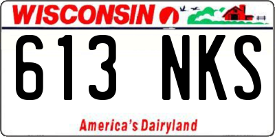 WI license plate 613NKS