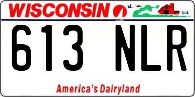 WI license plate 613NLR