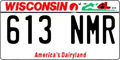 WI license plate 613NMR