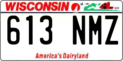 WI license plate 613NMZ