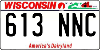 WI license plate 613NNC