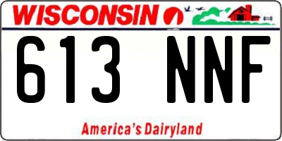 WI license plate 613NNF