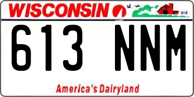 WI license plate 613NNM