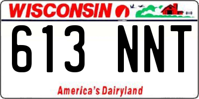 WI license plate 613NNT