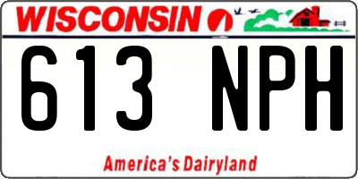 WI license plate 613NPH