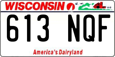 WI license plate 613NQF