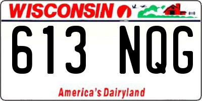 WI license plate 613NQG