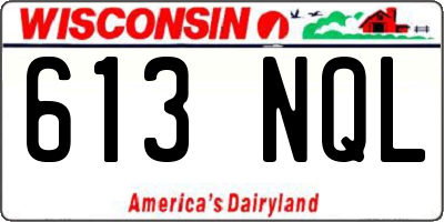 WI license plate 613NQL