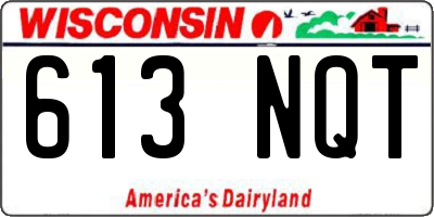 WI license plate 613NQT
