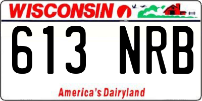 WI license plate 613NRB