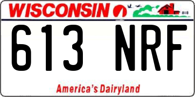 WI license plate 613NRF