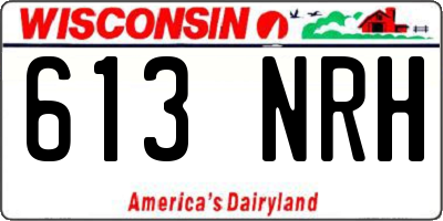 WI license plate 613NRH