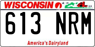 WI license plate 613NRM
