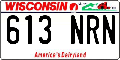 WI license plate 613NRN