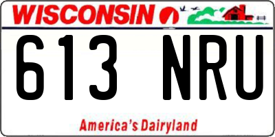 WI license plate 613NRU