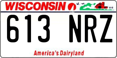 WI license plate 613NRZ