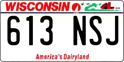WI license plate 613NSJ