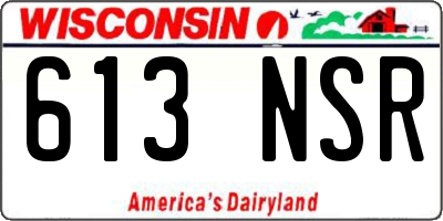 WI license plate 613NSR