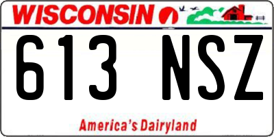WI license plate 613NSZ