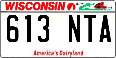 WI license plate 613NTA