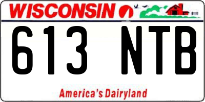 WI license plate 613NTB