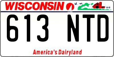 WI license plate 613NTD