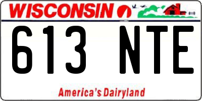 WI license plate 613NTE