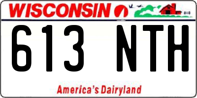 WI license plate 613NTH