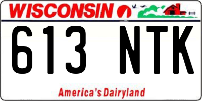 WI license plate 613NTK