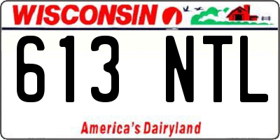 WI license plate 613NTL