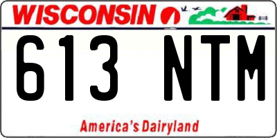 WI license plate 613NTM